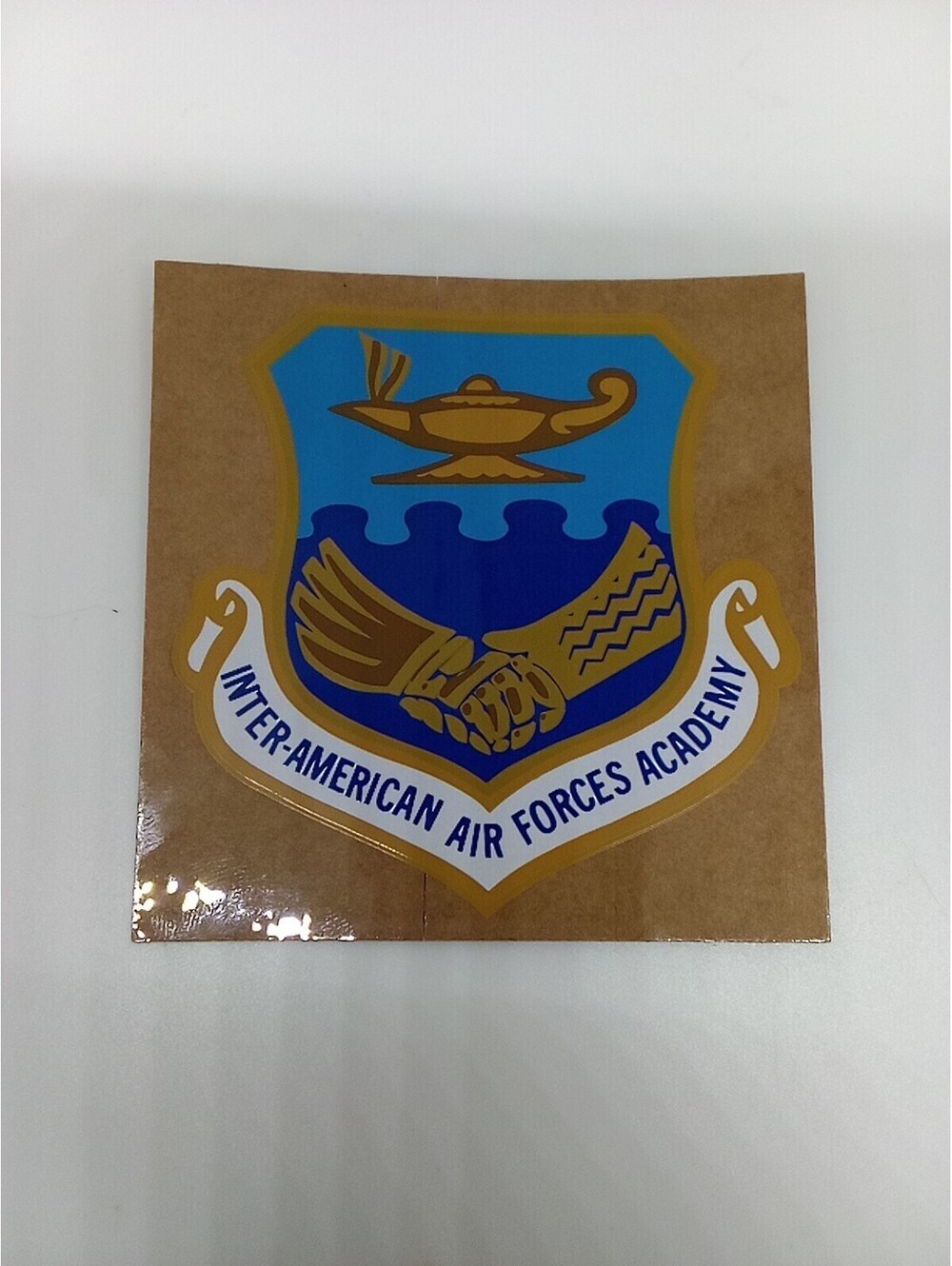 VINTAGE - USAF IAAFA INTER-AMERICAN AIR FORCES ACADEMY DECAL STICKER CLEAR